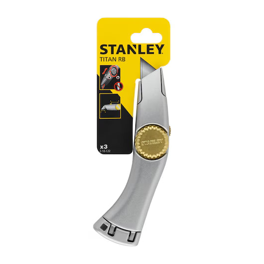 STANLEY® Titan Retractable Blade Utility Knife & 3 Blades