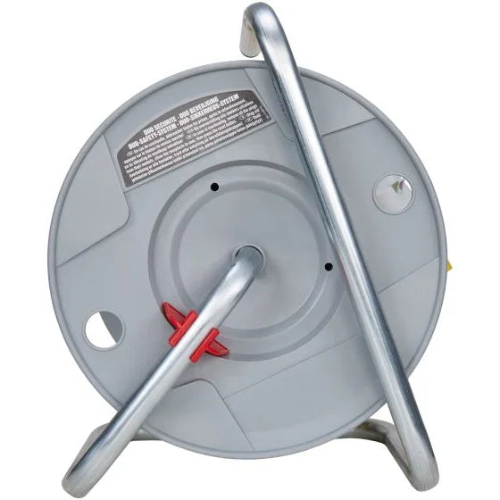 Brennenstuhl Standard 2-Socket Cable Reel (25m Extension Lead, IP44, Thermal Cut-Out Protection, Cable Colour: Yellow)