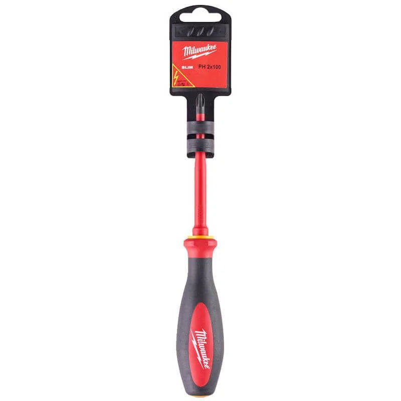 Milwaukee PH2 x 100mm Slim VDE Phillips Screwdriver
