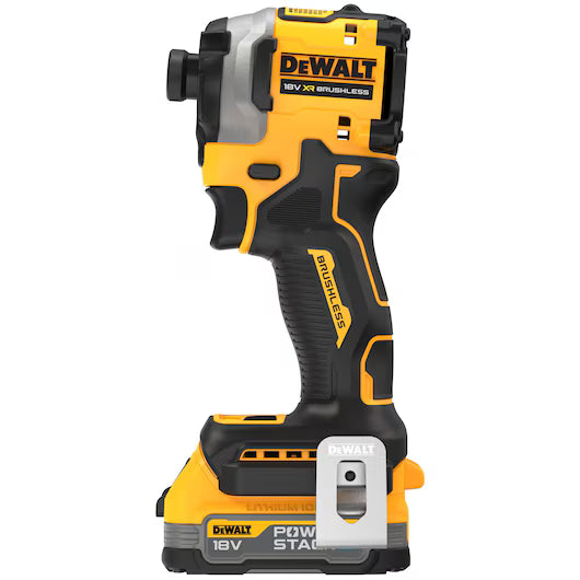 DeWalt 18V XR Brushless Impact Driver with 2x Powerstack Batteries