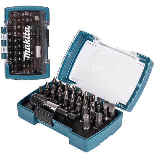 Makita Screwdriver Drill Bit Set with Quick Magnetic Holder - 32 Piece