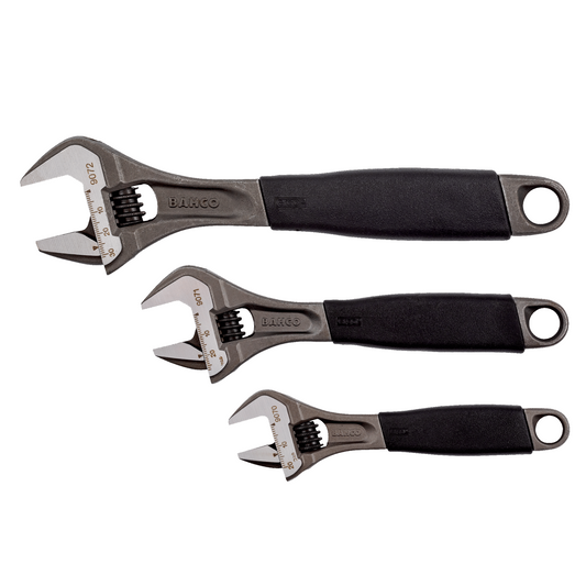 Bahco ERGO™ Central Nut Adjustable Wrench Set with Rubber Handle