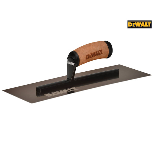 DeWalt 14-Inch Curved Gold Stainless Steel Finishing Trowel for Perfect Drywall Finishing