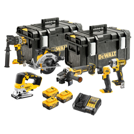 DeWalt 18v Brushless 6 Piece Kit with 3x5ah Batteries